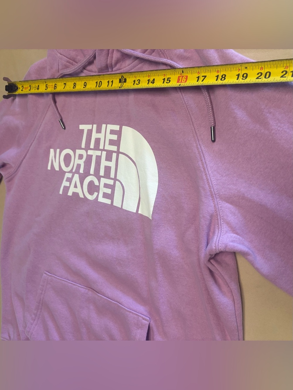 The North Face Womens Half Dome Pullover Hoodie Sweatshirt Big Logo Mauve Large - Picture 6 of 15